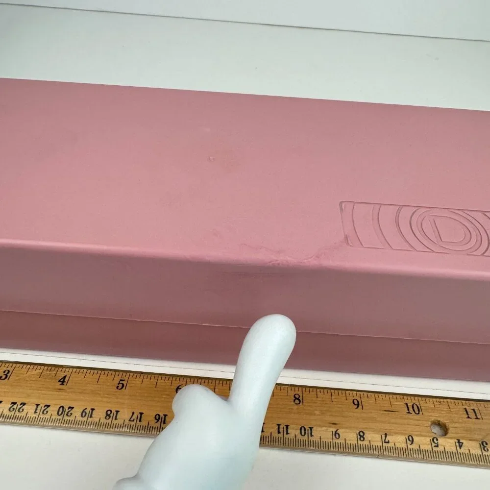 Vtg 1980s Cassette Tape Pink Hard Plastic w Lid The Dynasound Organizer Holds 24